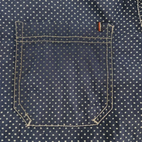 Free Planet Shirt Mens Large Button Up Long Sleeves Pockets - Picture 5 of 9